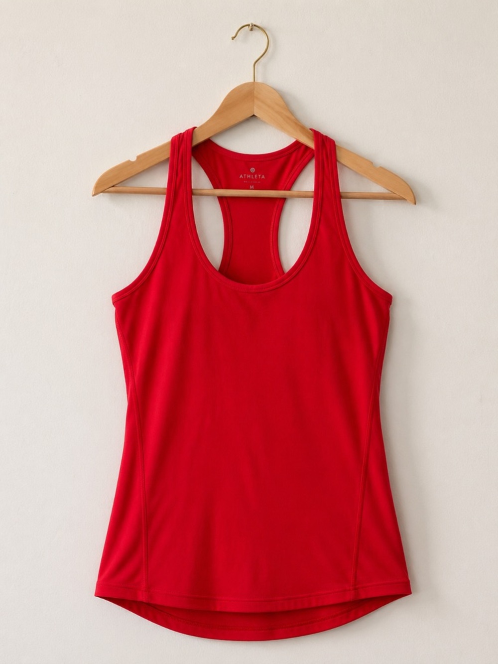Athleta Red Racerback Tank Top Womens Medium Athletic Workout Stretch